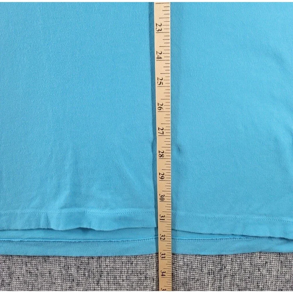 The North Face Mens Teal Blue Logo Graphic Tee C-Neck Never Stop Exploring 2XL